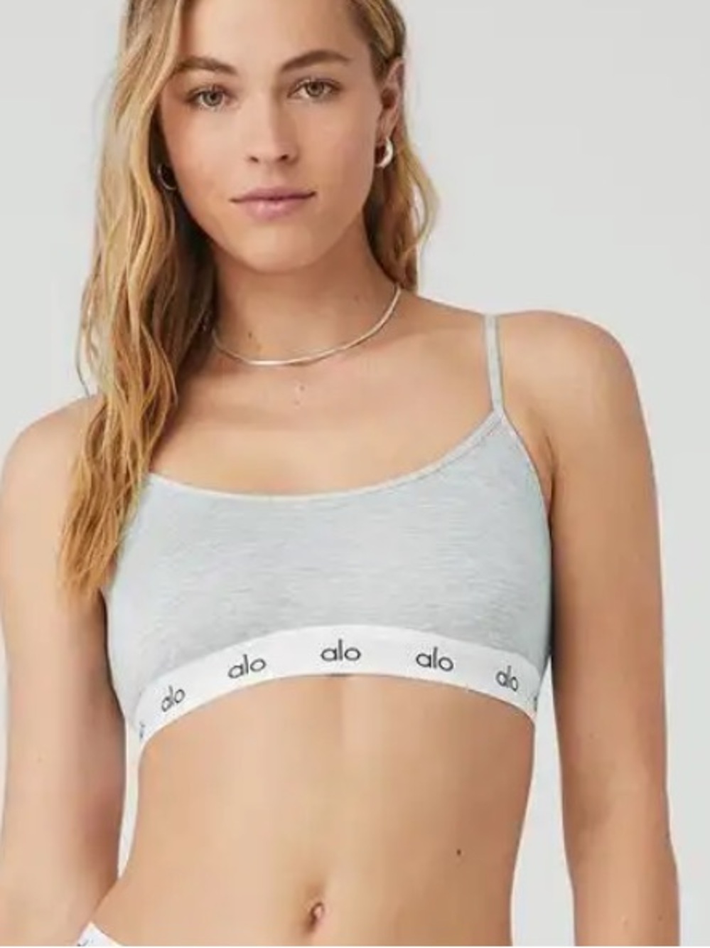 Alo ICON CAMI BRA in athletic heather grey NWT S